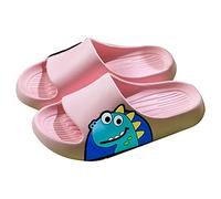 Children's Bow Bath Slippers, Sea Creatures, Dinosaur, Non-Slip Slippers, 2-8 Years, Lightweight Slippers for Girls, Boys, Water Shoes, Indoor, Outdoor, Beach Shoes, Summer, A pink, 5 UK