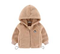 Children's Boys Medium and Large Children's Long Sleeve Striped Plaid Stand-Up Collar Shirt Jacket, brown, 3-4 Years