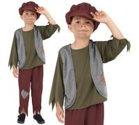Childrens Boys Poor Victorian Fancy Dress Costume Childs Urchin Outfit Smiffys