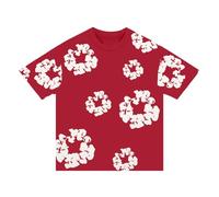 Children's Boys' T-Shirt and Shorts Set Two Piece Summer Outfit Streatwear Tracksuits Jogging Suit 2-Piece Flowers Tracksuit Sports Suit Y2k Streatwear Hip Hop Baggy Shorts Set 4-13 Years Old, Red