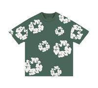 Children's Boys' T-Shirt and Shorts Set Two Piece Summer Outfit Streatwear Tracksuits Jogging Suit 2-Piece Flowers Tracksuit Sports Suit Y2k Streatwear Hip Hop Baggy Shorts Set 4-13 Years Old, Green