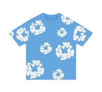 Children's Boys' T-Shirt and Shorts Set Two Piece Summer Outfit Streatwear Tracksuits Jogging Suit 2-Piece Flowers Tracksuit Sports Suit Y2k Streatwear Hip Hop Baggy Shorts Set 4-13 Years Old, sky