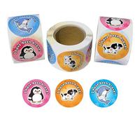 Children's Bravery Reward Stickers, 600 Pcs, Round Shape, 38mm in Size, 3 Animal Designs, Self Adhesive Easy Peel, for Doctor's, I Have Been Brave Stickers (2)