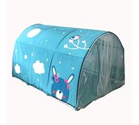 Children's Cabin Bed Tunnel Tent for 90-100cm in Width Loft Bed Bunk Tent,Fabric, Sky Blue, Single