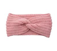 Children's Cable Winter Headband Soft Headband Warmer for Women (Pink, One Size)
