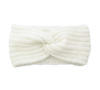 Children's Cable Winter Headband Soft Headband Warmer for Women (White, One Size)