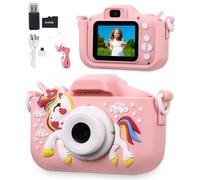 Children's Camera, 2.0 Inch Screen Mini Rechargeable Digital Camera, 1080P HD Camcorder Gift Toy Christmas & Birthday for Girls Boys 3-10 Years, with 64 GB Card