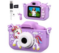 Children's Camera, 2.0 Inch Screen Mini Rechargeable Digital Camera, 1080P HD Camcorder Gift Toy Christmas & Birthday for Girls Boys 3-10 Years, with 64 GB Card