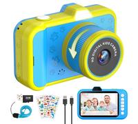 Children's Camera, 3.5 Inches Large Screen 48MP 1080P Digital Camera Children with 360° Zoom Lens LED Flash 32GB TF Card, Christmas Gift Toy for 3 4 5 6 8 7 9 10 11 12 Years Old