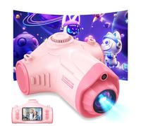 Children's Camera with Projection Function, 1080P Digital Camera Children with Tripod Battery 2500 mAh TF Card 32 GB, Gift for Child Girl 3 4 5 6 8 7 9 10 11 12 13 14 Years