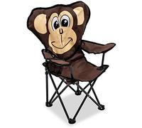 Children's Camping Chair Monkey Design Folding Festivals, Caravan, Quest Leisure