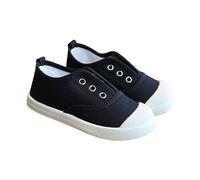 Children's Canvas Shoes Breathable Boys' and Girls' Indoor Toddler Sneaker Hiking (Black, 5.5 Infant)