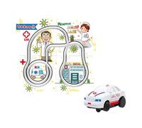 Children's Car Track Set for Play - Puzzle Racer for Kids DIY Toys and Slot Car Racing Ideal Imaginative Building and Interactive Learning Toys for Old Boy Puzzles for 3 Year Olds (White)