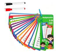 Children's Cards Tables, Educational Game for Learning Tables, Erasable Calculation Aid, First School Gift, Suitable for Children Over 5 Years Old (14 Cards + 1 Cover Card)