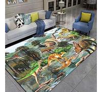 Children's Carpet Cartoon Dinosaur 3D Kids Room Carpet Play Area Rug Soft Baby Crawl Mat Foldable Forest Dinosaurs Large Living Room Rug Indoor Area Rug Runner Gymnastic Mat (Colour 4,100x120 cm)