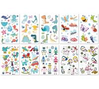 Children'S Cartoon Blue Night Light Tattoo Stickers Butterfly Shark Pirate Space Tattoo Cartoon Stickers 120 * 76mm A121