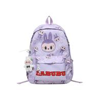 Children's Cartoon New Trend Backpack, Large-Capacity Exquisite Printing Primary School Students Ultralight Schoolbag,Purple