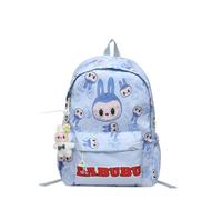 Children's Cartoon New Trend Backpack, Large-Capacity Exquisite Printing Primary School Students Ultralight Schoolbag,Blue