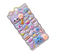 Children's Cartoon Stickers - Embossed Cute Various Stickers, Children's Stickers with 3D Design Theme - For Skateboard, Suitcase, Cup, Teenagers, Scrapbooking, Diary