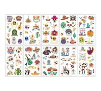 Children's cartoon tattoo stickers with a high-end feel, featuring dinosaurs, mermaids, animals, and space tattoos