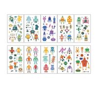 Children's cartoon tattoo stickers with a high-end feel, featuring dinosaurs, mermaids, animals, and space tattoos