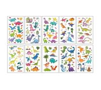 Children's cartoon tattoo stickers with a high-end feel, featuring dinosaurs, mermaids, animals, and space tattoos
