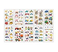 Children's cartoon tattoo stickers with a high-end feel, featuring dinosaurs, mermaids, animals, and space tattoos