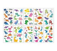 Children's cartoon tattoo stickers with a high-end feel, featuring dinosaurs, mermaids, animals, and space tattoos