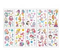 Children's cartoon tattoo stickers with a high-end feel, featuring dinosaurs, mermaids, animals, and space tattoos