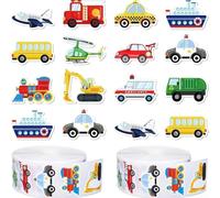 Children's cartoon transport stickers containing 500 pieces including For cars, buses, trucks and planes for personalizing electronic and home items with reusable bonding