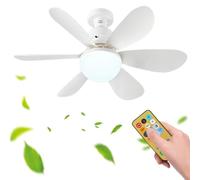 Children's Ceiling Fan Light Dimmable Acrylic Eye Care Bedroom Ceiling Fans Lamp Colourful Blades 3 Speed 3 Colour Temperature Detachable Ceiling Lights With Fans Quiet Timer For Kids Room,White
