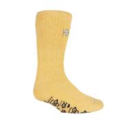Heat Holders Boys - Childrens Character Non Slip 2.3 TOG Winter Warm Thermal Slipper Socks with Grippers - Minions - Yellow - Size UK 12.5-3 Child