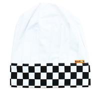 Children's chef hat - adjustable for ages 3 to 9yrs black check