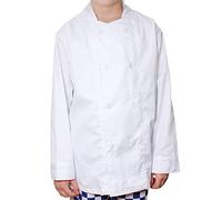 Children's chef jackets kithchen cooking fun in various sizes and colours (7-9yrs, White)