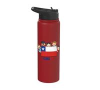 Children's Chile Flag Hispanic Heritage Month Chilean Stainless Steel Insulated Water Bottle
