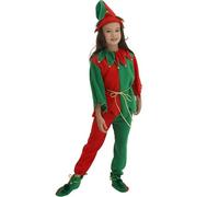 Childrens Christmas Cosplay Costume Boys Girls Red Green Patchwork Outfit For Holiday Festive Party Performance Stage Play Children's Costumes Boys' And Girls' Outfits Suitable Kids 1 12 Years Old