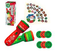 Children's Christmas flashlight, story projector, projection lamp and educational flashlight for girls and boys, perfect for learning before bed