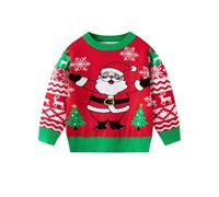 Children's Christmas Jumper, Funny, Christmas Jumper, Children's Santa Pattern, Winter Warm Christmas Sweater, Christmas, Crew Neck Pullover, Christmas, Autumn Tops, Unisex Christmas Sweater