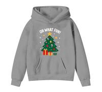 Childrens Christmas Jumpers Age 11 Sweatshirt - Kids Pullover Hoodie Festive Print Cozy Fleece Top Soft Holiday Outfit for Girls and Boys Graphic Design (Grey 3-4 Years)