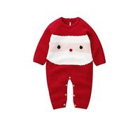 Children's Christmas Outfits,My First Outfits for Babies Baby Romper Animals Hooded Bodysuit Bodysuits The Night Before Kids Costume Luxury Hat Zero Size Clothes Girl (Red#D,0-3 Months)