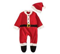 Children's Christmas Outfits,My First Outfits for Babies Baby Romper Animals Hooded Bodysuit Bodysuits The Night Before Kids Costume Luxury Hat Zero Size Clothes Girl (Red#F,3-6 Months)