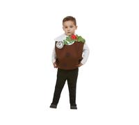 Childrens Christmas Pudding 3D Fancy Dress Costume (Age 4-7)