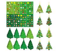 Children's Christmas Tree - Decorations with Interactive Stickers and Ornaments | Christmas Tree for Early Childhood, for Home Wall, Classroom, Indoor Apartment, Children from 3 Years and Up