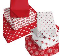 Childrens Christmas Wrapping Paper - 6 Designs, Printed Both Sides, Extra Large Sheets. Made & Printed in the UK by Ruby Ashley. Recyclable Xmas Wrapping Paper