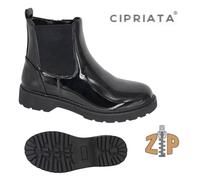 Childrens Cipriata Boots Patent Padded Dealer Gusset Zip Kids Ankle Boot UK 9-3