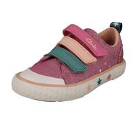 Childrens Clarks Animal Detailed Hook & Loop Canvas Shoes Foxing Play
