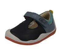 Clarks Childrens Clarks First Walking T-Bar Shoes Roller Bright T - Navy - UK 3.5 Infant - F