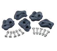 Children's Climbing Stones Anthracite Grey, Pack Of 5, Ideal For Climbing Frames, Tree Houses and Children's Climbing Walls