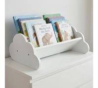 Children's cloud book rack, kids' bedroom bookcase and display shelf, white