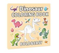 Childrens Coloring Books - 40-Sheet Dinosaur Educational Toys,Bold and Easy Book Paint Toys | for Home Travel School Kindergarten Christmas Birthday Halloween